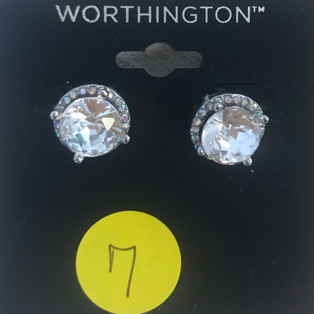Silver Crytal Beeded Earring
